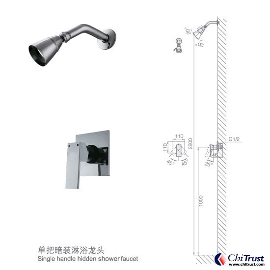 Single handle hidden shower faucet CT-FS-13933